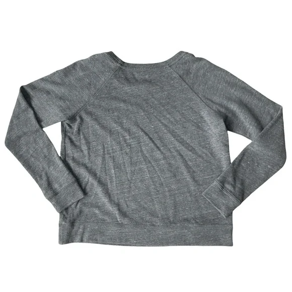 Sundry “Always Late” Graphic Pullover Sweatshirt Gray Long Sleeve – Size 0 (XS) - Picture 9 of 12